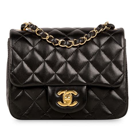 chanel mini vintage flap handbag|Mini classic handbag, Lambskin, black — Fashion .